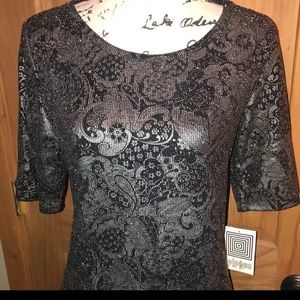Lularoe Elegant Gigi 2xl, NWOT, black and silver